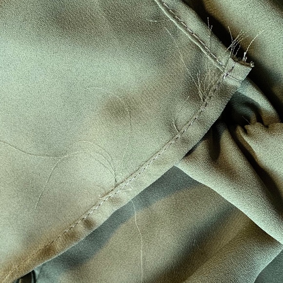 Lily White Cross-Tie Blouse Gathered Short Sleeve - Picture 14 of 15